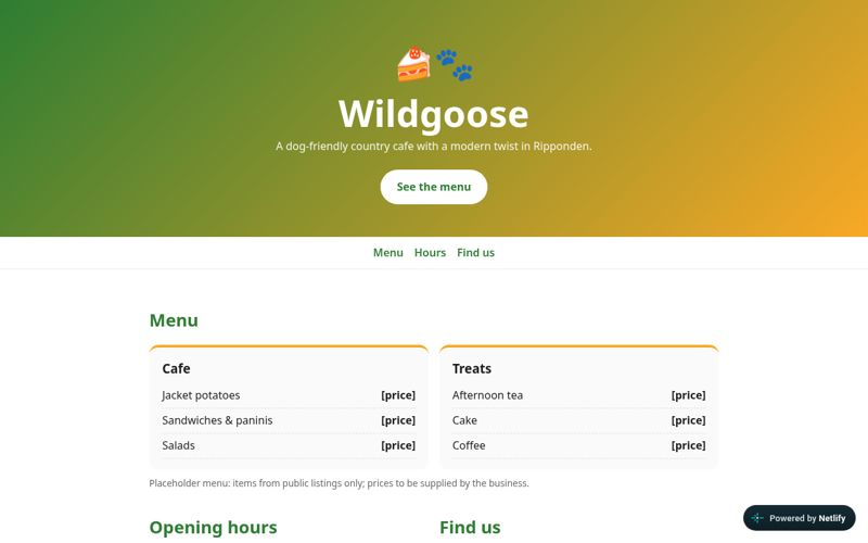 Wildgoose concept homepage design by Lux Studio Co